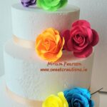 Neon Bright Roses Large