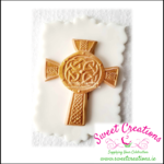 Edible Gold Cross Cake Topper