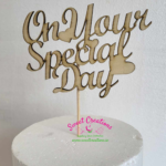 On Your Special Day Wooden Cake Pick