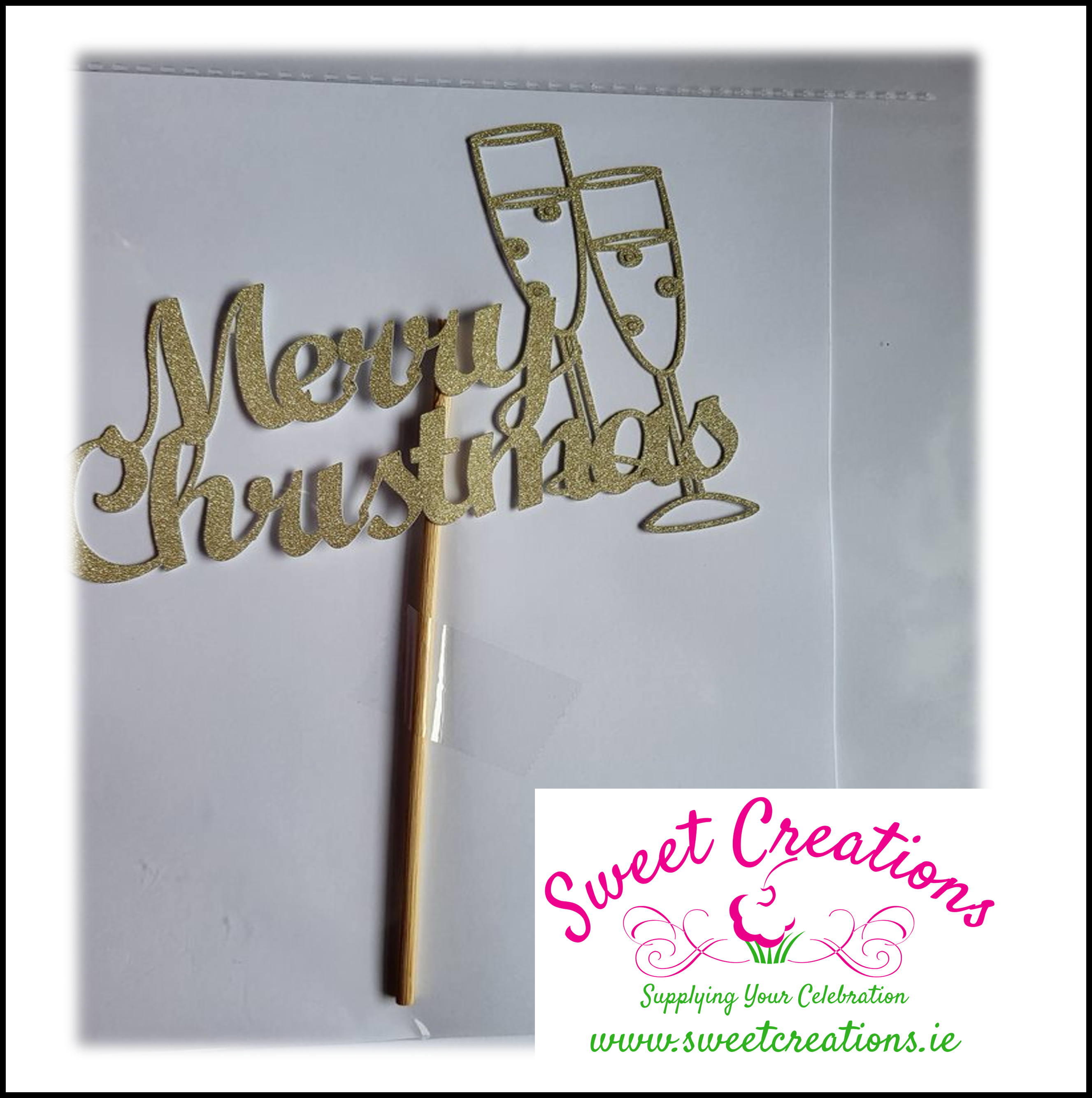wp-image-679cbf35ed73f.png Christmas Champagne Cake Pick - Image 1