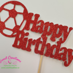 Football Happy Birthday Cake Pick
