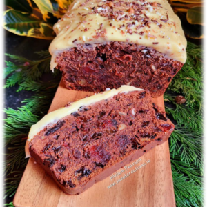 A gorgeous fruit cake with a hint of Rum.