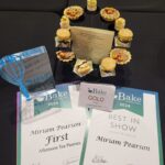 This set of digital files are the full recipes on Miriam Pearson's Gold Medal, Best In Class and Best in Show winning Afternoon Tea at Bake International 2024. The first ever double Best In Show at Bake international, saw Miriam winning her class, and going on to win Best in Show.