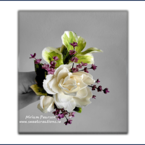 Gardenia and Lavender Flower Spray